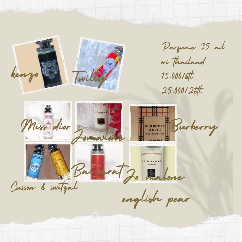 PARFUME ORI 100% THAILAND 35ml