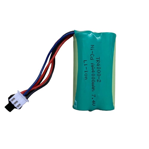 BATERAI RC BATRE 7,4V AA 4000MAH BATERAI - 7.4V AA 4000MAH Socket hitam Dan Putih