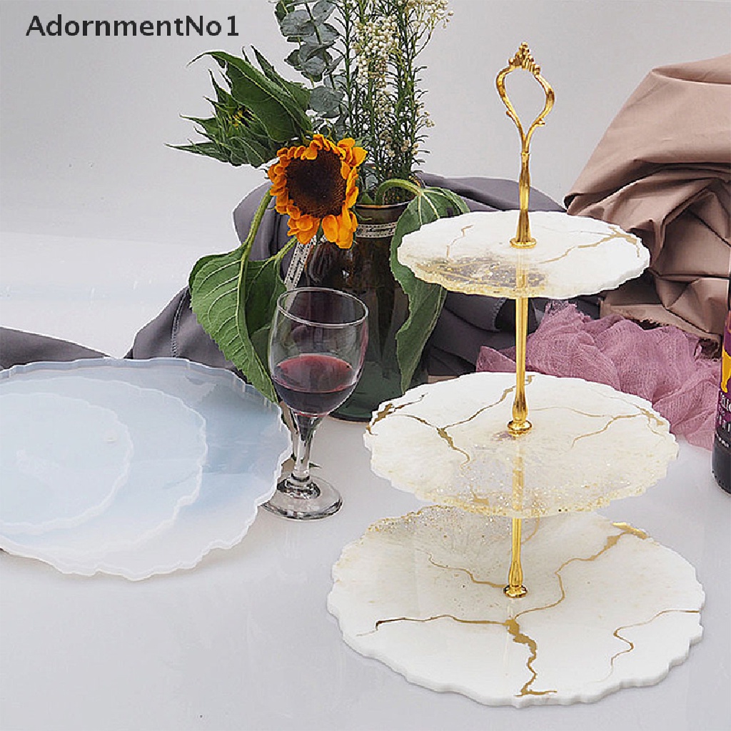 [AdornmentNo1] DIY Crystal Silicone Mold Three-layer Fruit Plate Tea Plate Epoxy Resin Mold [new]