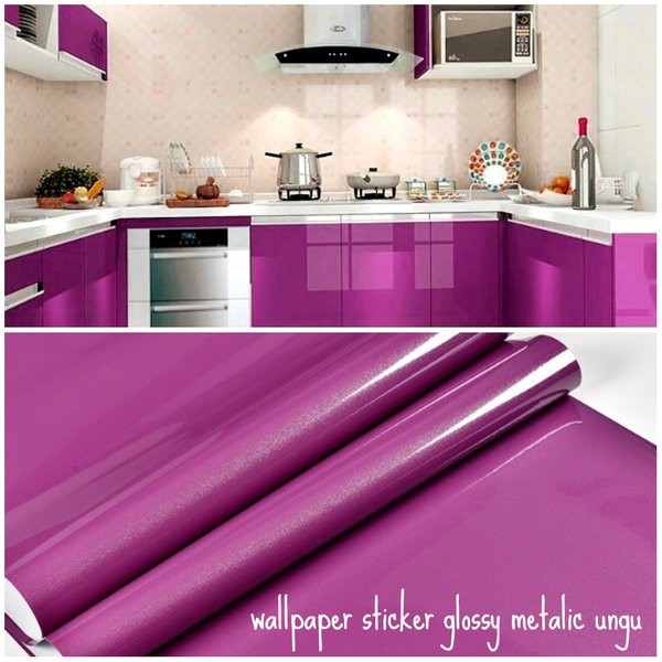 Wallpaper dinding Dapur Glossy 61Cm X 5M stiker Kitchen Set / wallpaper dapur anti minyak dan panas wallpaper penghias dapur