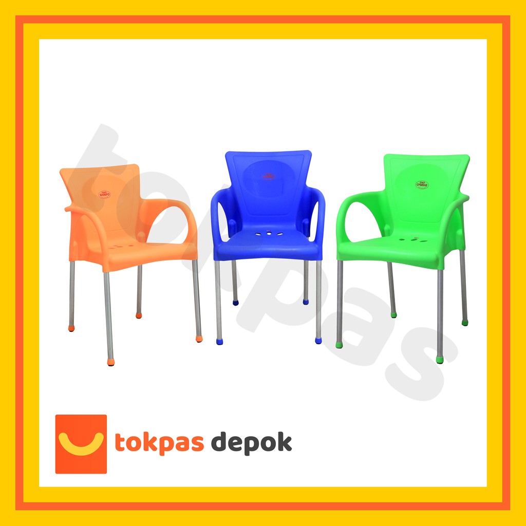[KHUSUS GOJEK/GRAB] Kursi Plastik Bangku Senderan Fuga Chair Shinpo 291