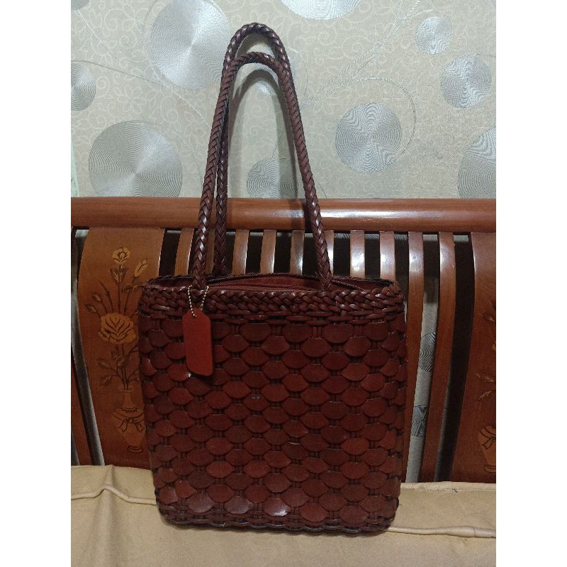 Tas Anyam kulit asli balentin Lorenzo italy second