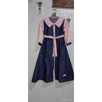 GAMIS DENIS KOMBINASI KOTAK