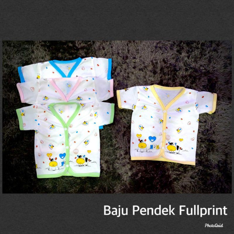 BAJU BAYI LENGAN PENDEK MEGA - 3/ 6 PCS BAJU MEGA PENDEK MURAH