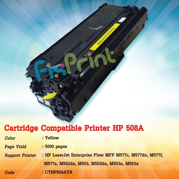 Toner Compatible CF362A Yellow- Printer Laserjet Color M552dn M553dn FSB1406