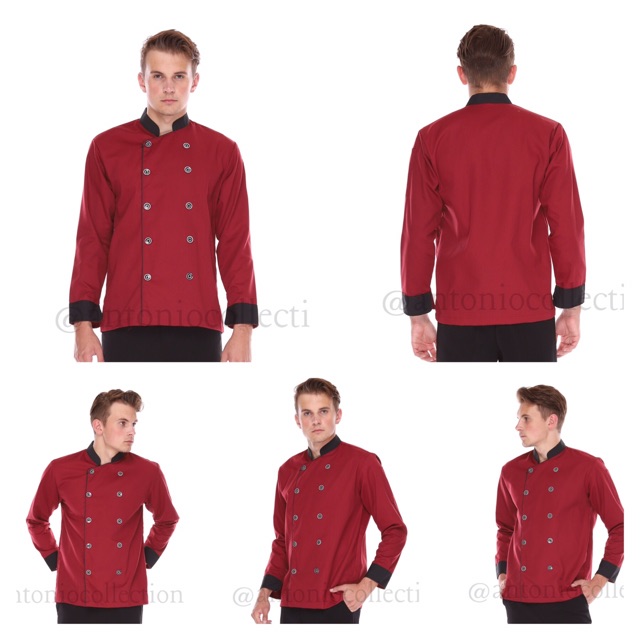 Baju Koki / Chef Jacket UNISEX Lengan Panjang