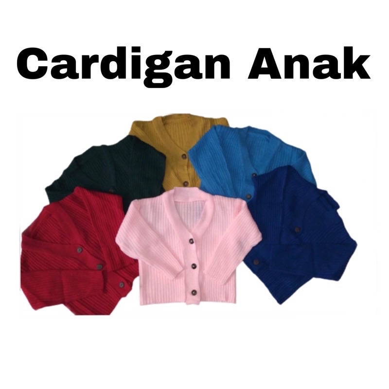 Cardigan Anak Rajut kancing 3 1-4 Tahun