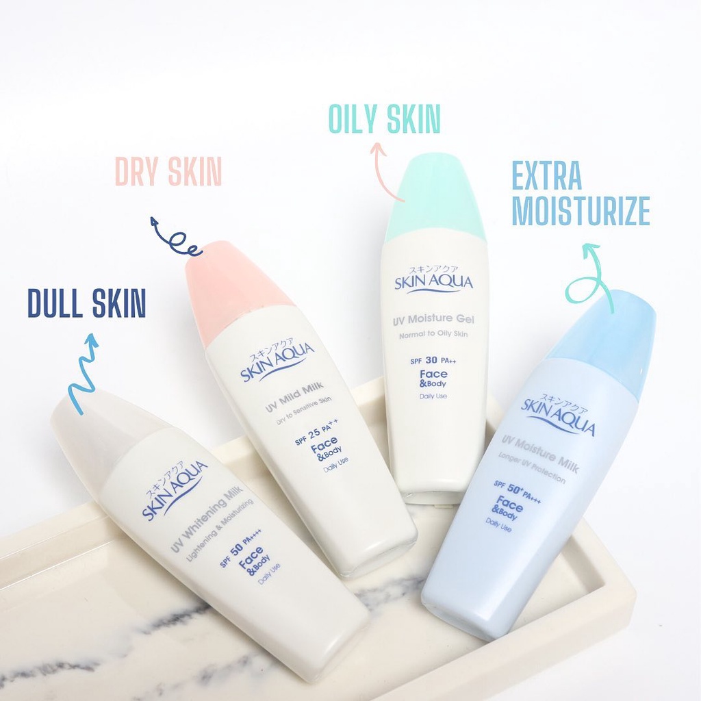 Skin Aqua UV/BB Cream (Moisture Gel/Mild Milk/Moisture Milk/Whitening Milk/Perfect Moisture)(40gr)