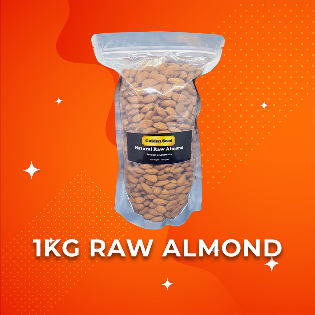 Jual Kacang Almond Mentah Utuh 1 Kg Premium Natural Raw Almond Whole 1000 Gr Indonesiashopee 3715