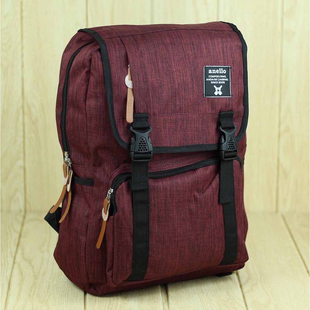 Back Pack Cowok Cewek Anello Tancepan Merah Model Distro Kekinian Kece Terbaru Berkualitas