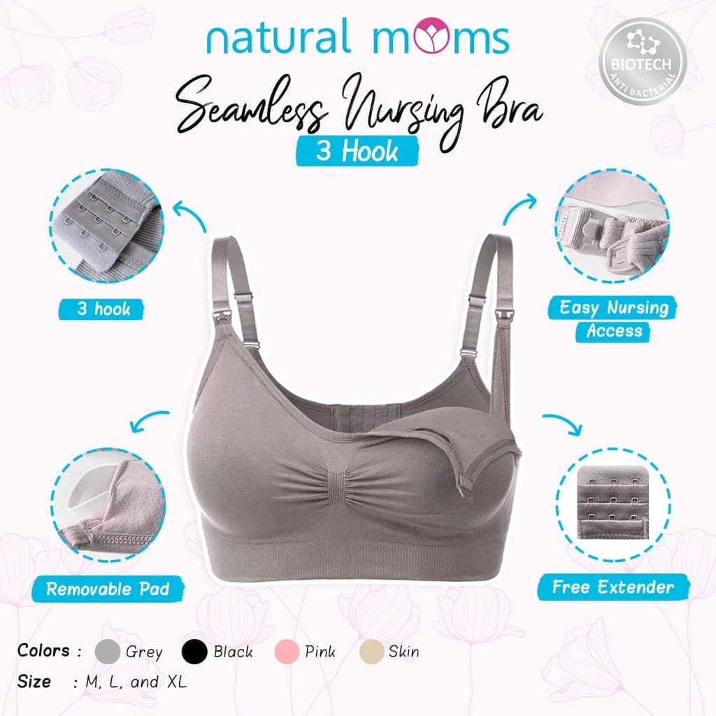 Nursing Bra Natural Moms - Bra New Item - Bra Menyusui NM-SNB