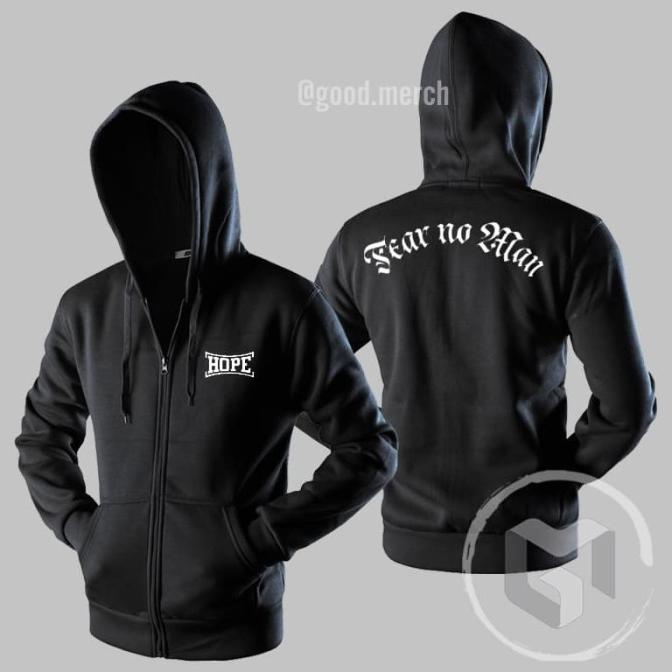 Jaket Hoodie Sweater Southpaw Fear No Man Sweatshirt Zipper