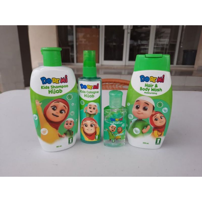 Doremi Kids Nussa dan Rara(Hair&Body Wash Moisturizing, Shampo Hijab, Handsinitizer, Hijab Cologne)