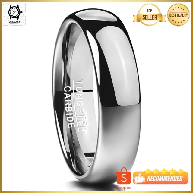 Cincin Pertunangan Tungsten Carbide Original Premium Quality Simple Minimalis