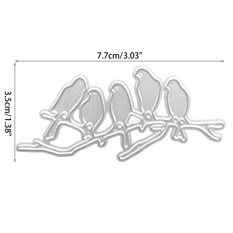 Cutting Dies Handmade Bentuk Cabang Pohon Burung Bahan Logam Untuk Scrapbook