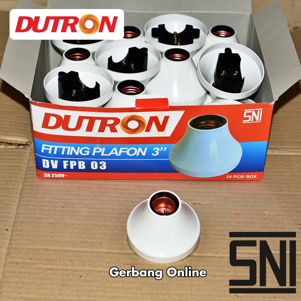 Fitting Lampu Plafon Bulat Fiting Lampu Plafon Bulat 4 inch E27 DUTRON