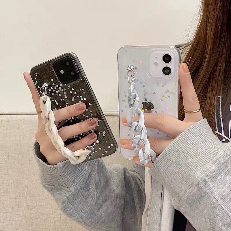 Case Glittery Chain Marble Xiaomi Redmi Note Oppo Reno Realme 2 3 4 5 6 7 8 9 10 Pro Lite 4g 5g