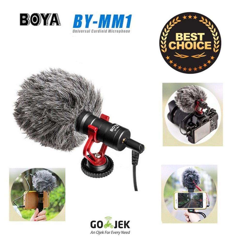 BOYA BY-MM1 Microphone Vlogger MM1 Shotgun Kamera Dslr Hp Mirrorless - 56943