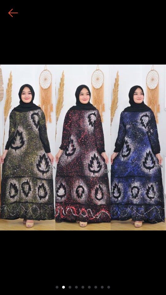 Gamis Rayon Malaman // Gamis Kaos Tiedye Sofia Delia Pelangi | Graha Naya Batik | Gamis Busui