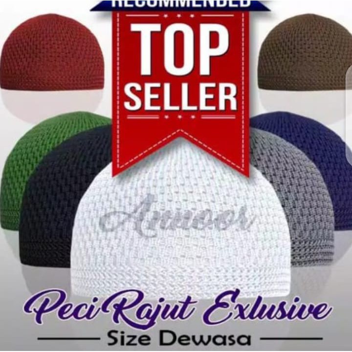 Peci Rajut Haji  Kopiah Pria Kualitas Premium Peci Rajut Haji  Kopiah Pria Kualitas Premium