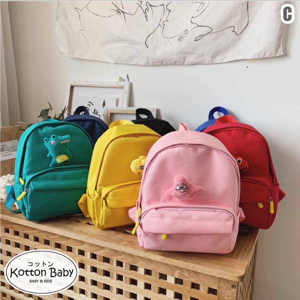 TAS RANSEL ANAK IMPOR | TAS SEKOLAH LUCU POLOS BACKPACK UNISEX CATALOG vol.C