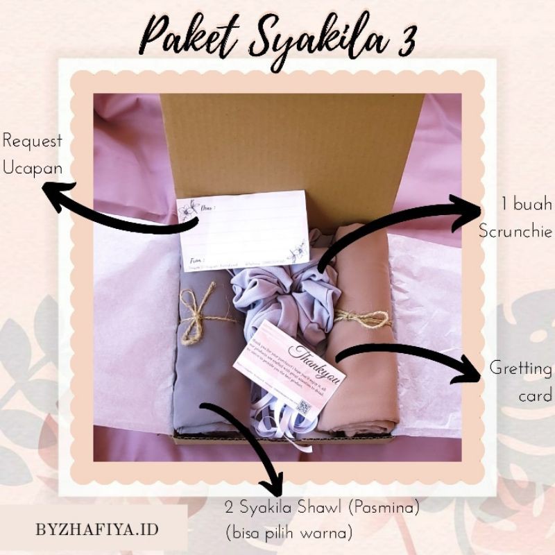 

Hampers Hijab Gift Box Hijab Pashmina (Paket Syakila 3) Byzhafiya.id