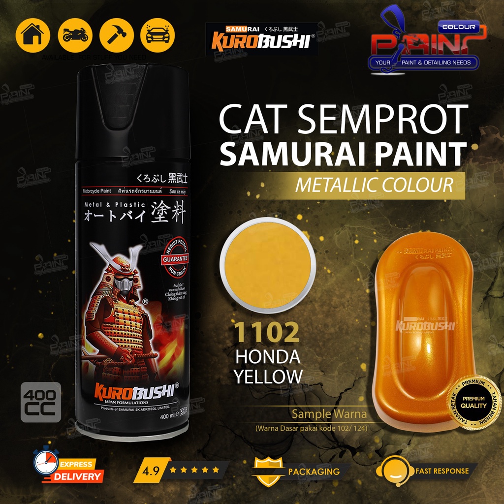 Samurai Paint 1102 Honda Yellow Cat Semprot