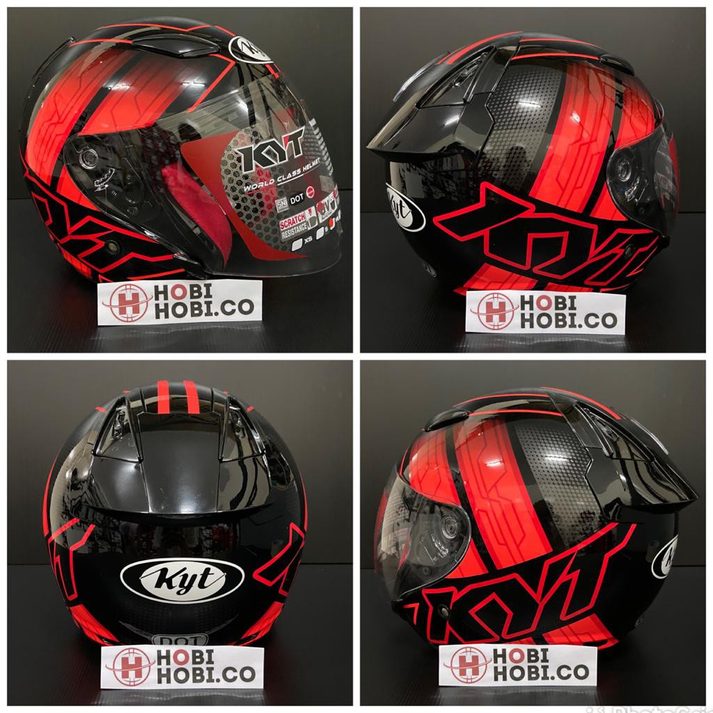 HELM KYT DJMARU MOTIF HELM  HALF FACE KYT DJ MARU CORAK-5