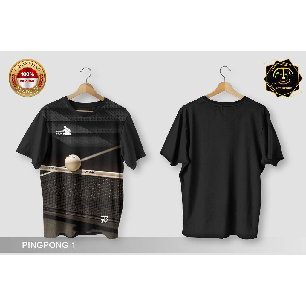 [ BAYAR DI TEMPAT ] BAJU PRINTING GAMBAR PINGPONG 1 - KAOS DISTRO ORIGINAL MOTIF OLAH RAGA SPORT SPO