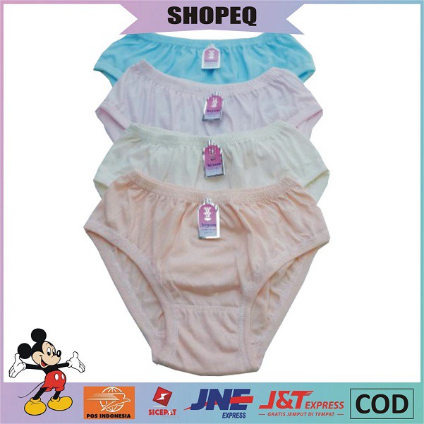 CELANA DALAM / UNDIES / CD / SEMPAK WANITA CEWEK POLOS KATUN Size M L XL 3L 4L