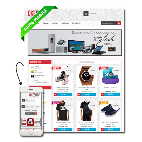 Online Shop Template Blogger | Keren dan Support HP