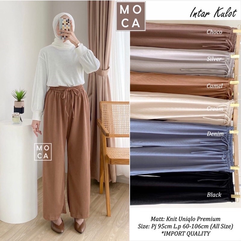 Celana Kulot Knit Wanita Bawahan Knit Premium Murah Fashion Solo