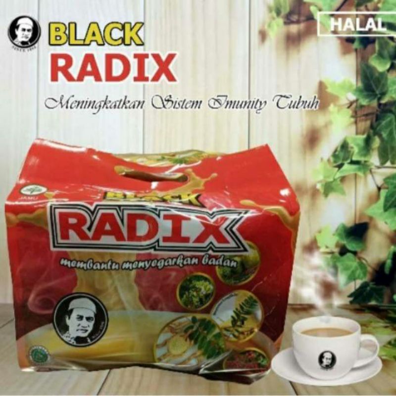 Kopi Pak Haji Black Radix Kemasan Pouch isi 20 Sachet / Kopi Black Radix Pak Haji isi 20 Sachet