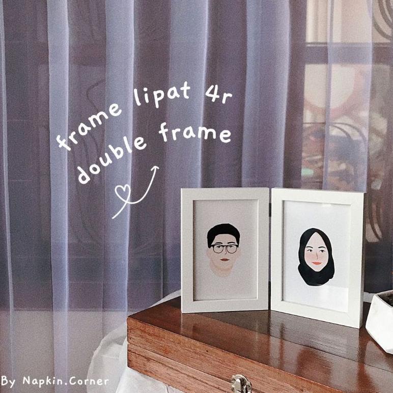 PMK.27Jn22ᴴ | pigura lipat 4r/ bingkai foto lipat 4r/frame foto/double frame/frame 4r minimalis