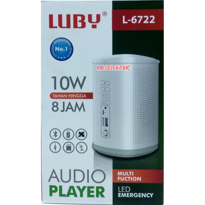 Lampu Belajar Multi Fungsi Luby L-6722 / Audio Player LED emergency