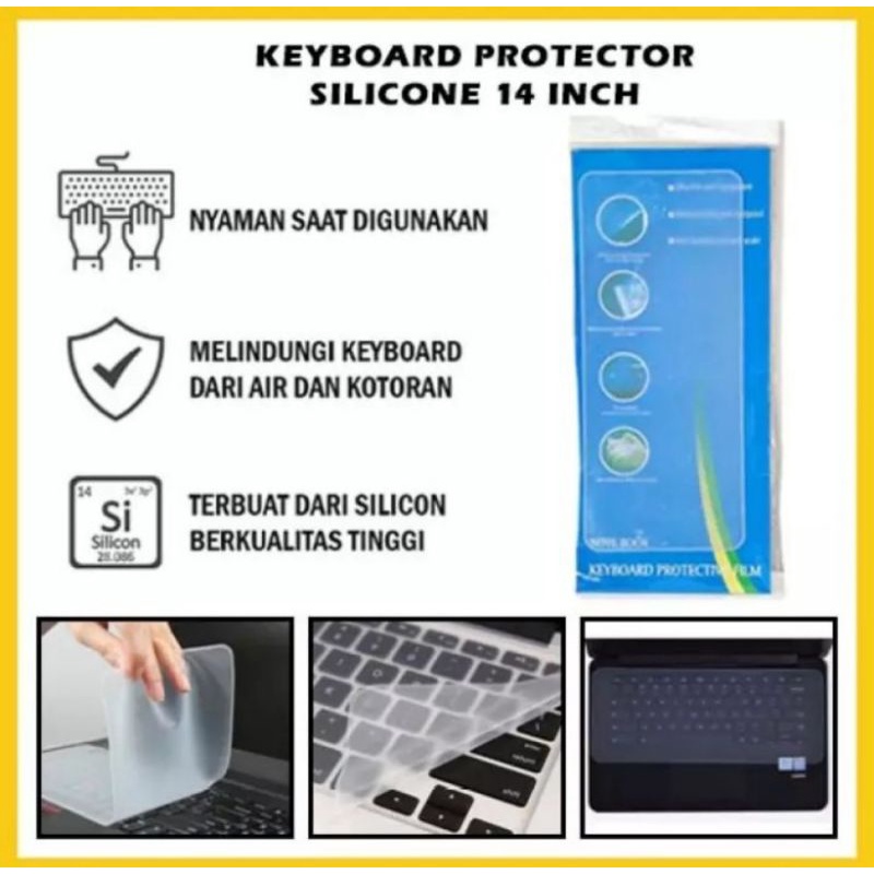 COVER PELINDUNG KEYBOARD LAPTOP NOTEBOOK MEKBOOK SILICONE SILIKON SKIN PROTECTOR KEYBOARD PROTECTION  LAPTOP ASUS PENGAMAN KEYBOARD NOTEBOOK  APEL MURAH