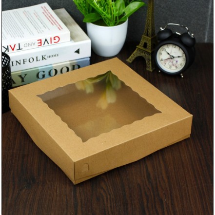 

Kotak brownies 25x25x5 cm @5 LEMBAR / Kotak kue Kraft 350 Laminasi