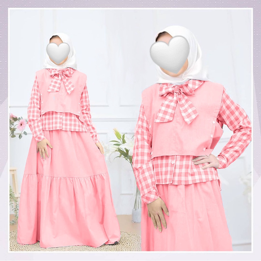 SETELAN ANAK TANGGUNG USIA 10/14 TAHUN/SHERINA SET KIDS/SET ANAK PEREMPUAN/SETELAN MUSLIM/SETELAN AN