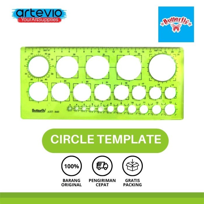 

Mantap Penggaris Template Bulat Butterfly - Abt-840 Bergaransi