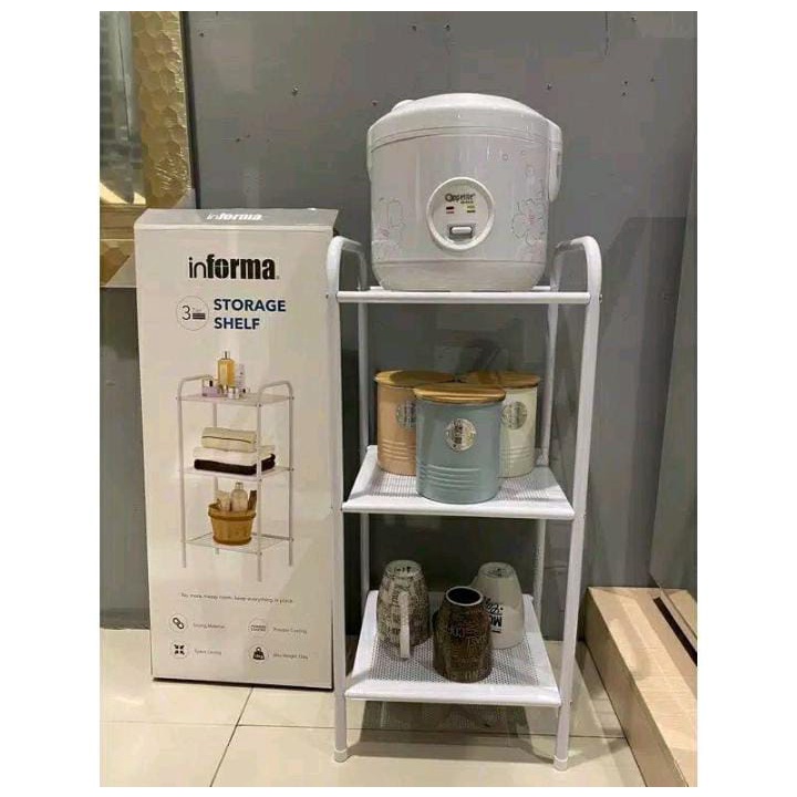 RAK BESI DAPUR/ RAK BESI RICE COOKER MINIMALIS 3SUSUN INFORMA