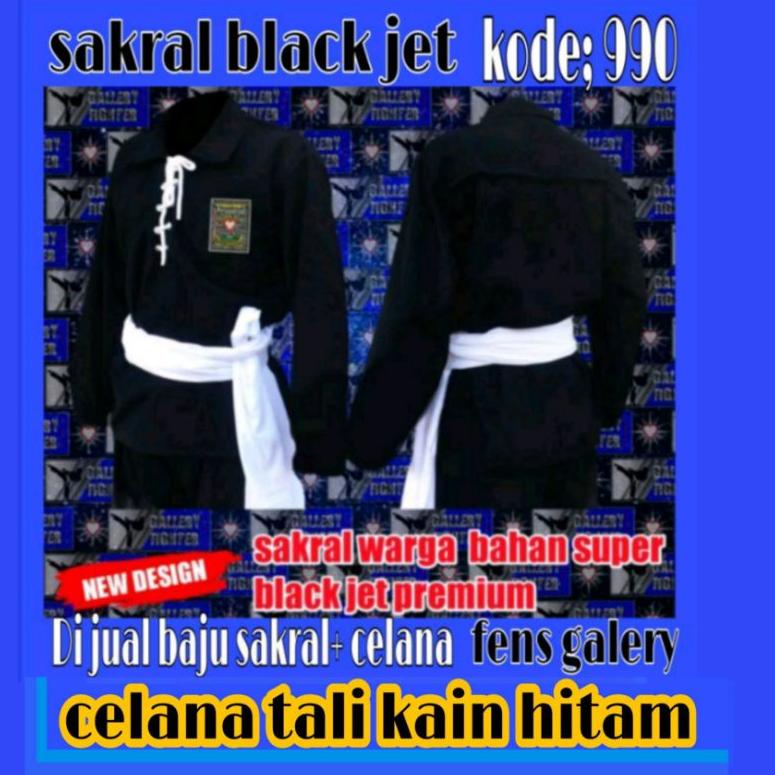 "Mmr31au22ᶜ" SERAGAM WARGA BLACK JET - SETELAN BAJU WARGA PSHT JET BLACK- SAKRAL BLACK JET-SAKRAL JE