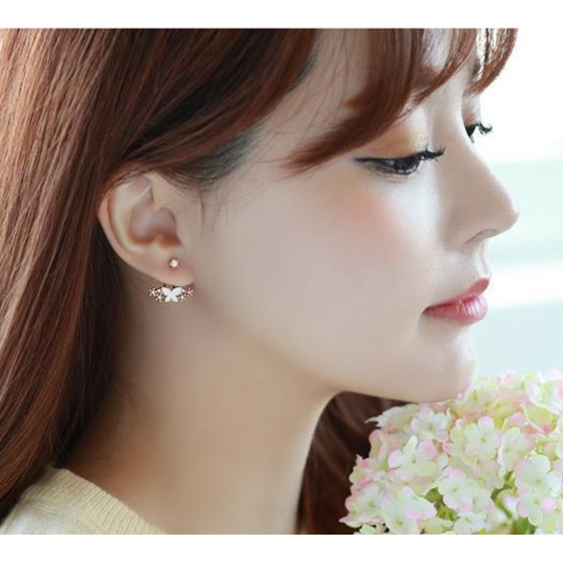 Anting Ear Jacket Wanita B247 KUPU  Korea Fashion Women Diamond Earring Giwang Aksesoris Cewe