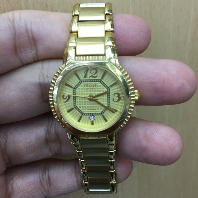 Jam tangan picallo Paris tali rantai full gold wanita garansi 1 tahun kartu garansi