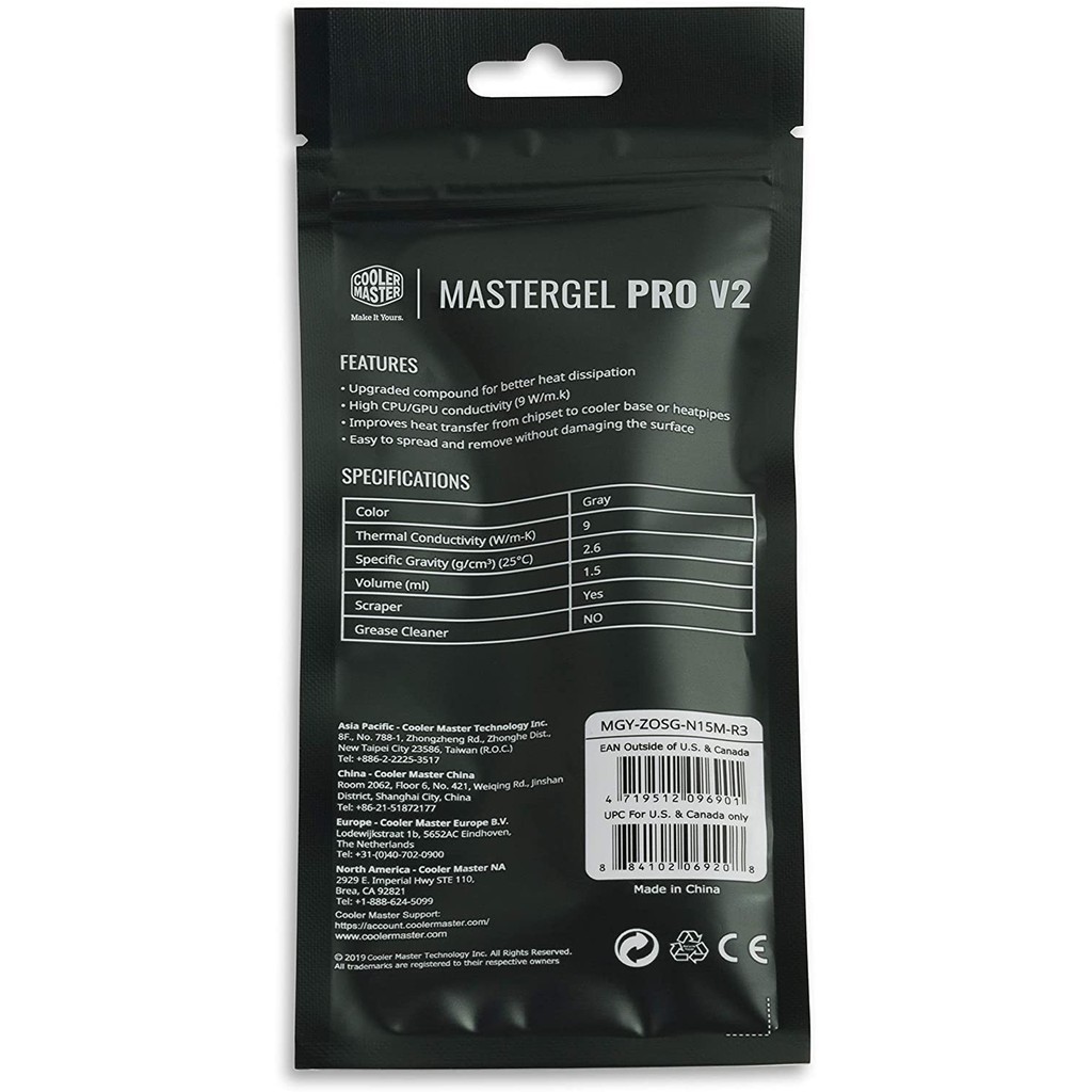 Cooler Master Mastergel PRO V2 Thermal Paste - pasta suntik untuk processor