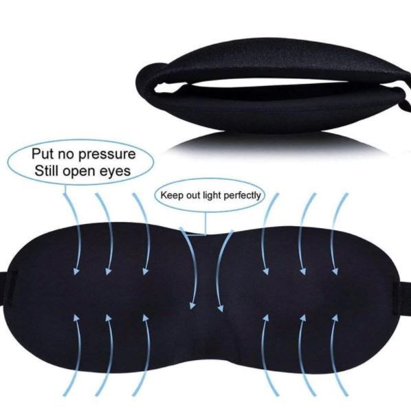 Penutup Mata Tidur 3D Sleep Eye Mask Travel Busa Tebal Empuk Nyaman