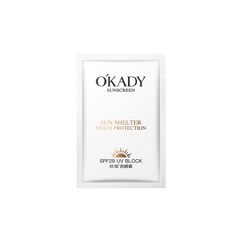 OKADY MINI SUNSCREEN 3mL SUN SHELTER KEMASAN EKONOMIS SUNBLOCK SPF29 UV WANITA KOREA FACIAL MASK