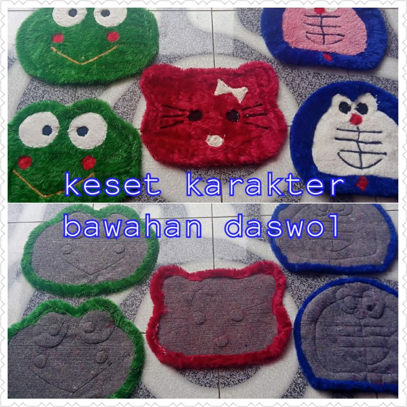 Kesed kaki karakter bulu rasfur anti slip
