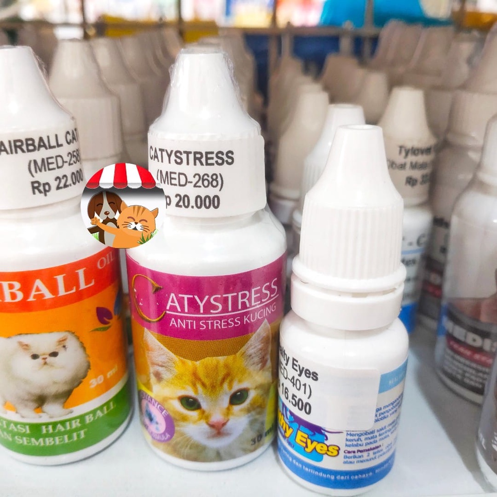 CatyStress 30ml - Obat Anti Stress Pada Kucing Obat Mabuk Perjalanan