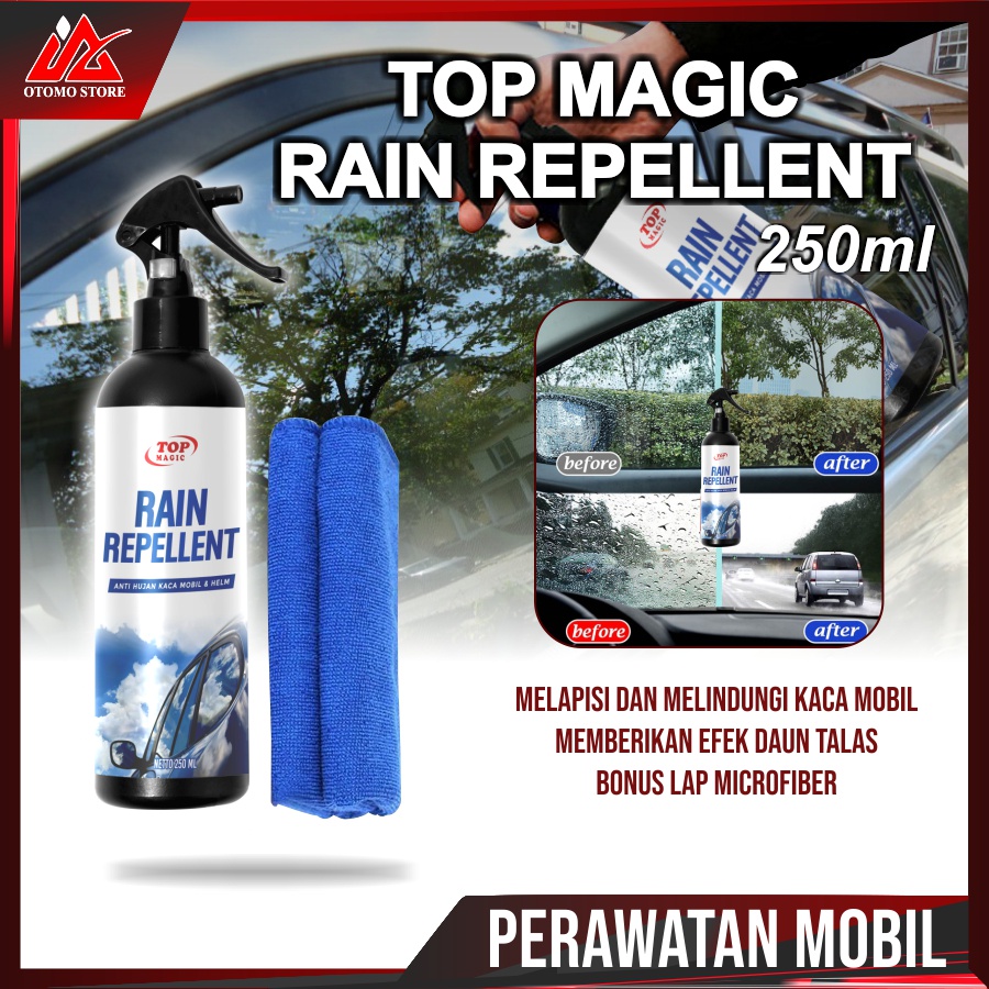 Cairan Pembersih Kaca Mobil Water Repellent Daun Talas Kaca Mobil Rain x Water Top Rain Repellent 250ml Pembersih Kaca Mobil Cairan Efek Daun Talas