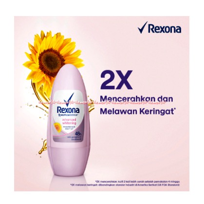 Rexona Roll On Advance Whitening Deodorant Rexona 48h Mencerahkan Memutihkan Ketiak Rollon Rexonna Motion Sense Advanced Whitening